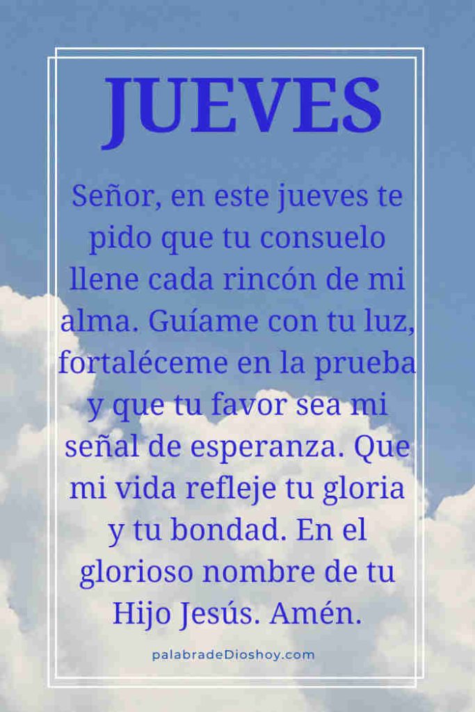 Oración inspiracional del jueves basada en Salmos 86:17 sobre el consuelo de Dios