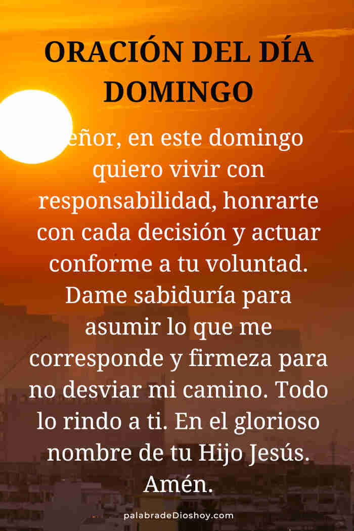 Oración del día de hoy domingo 27 de julio de 2025 1 Oración cristiana del domingo sobre responsabilidad basada en Deuteronomio 24:16