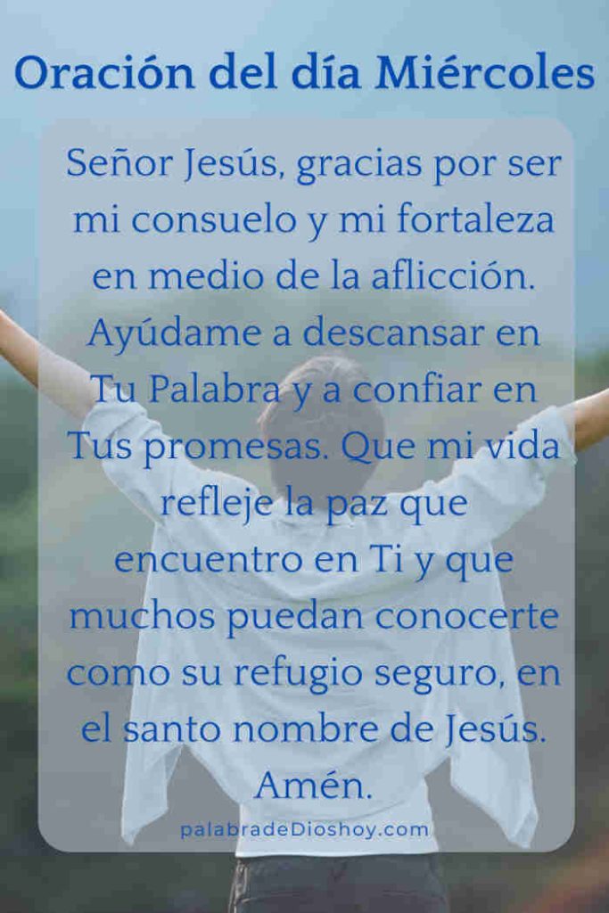 Oración cristiana de consuelo y esperanza basada en Salmos 119:50 para el miércoles 13 de agosto de 2025.