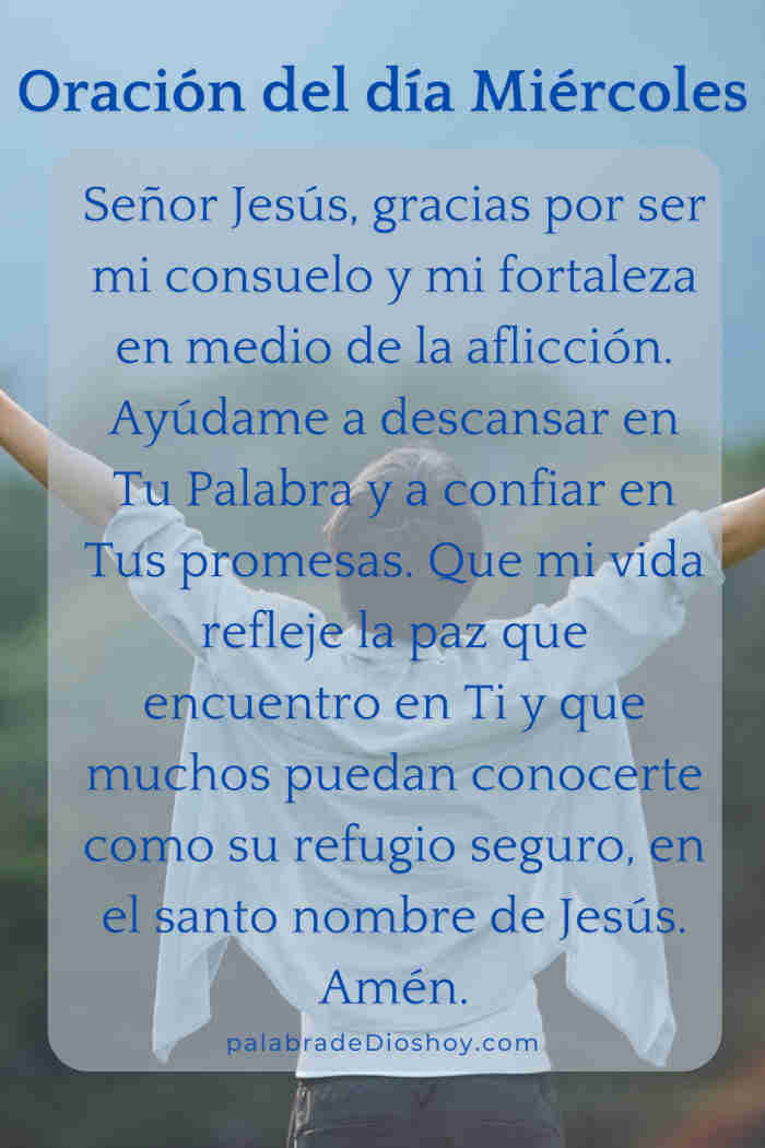 Oración cristiana de consuelo y esperanza basada en Salmos 119:50 para el miércoles 13 de agosto de 2025.