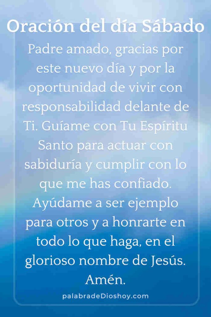 Oración cristiana sobre la responsabilidad inspirada en Job 19:4 para el sábado 16 de agosto de 2025.