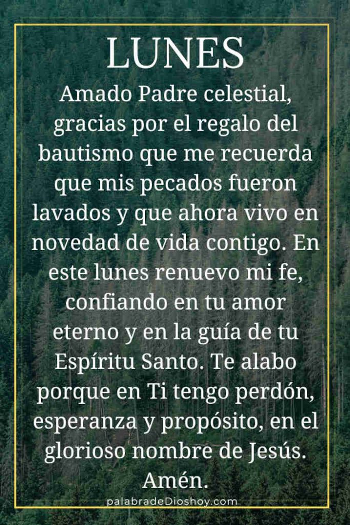 Oración del día de hoy lunes 18 de agosto de 2025 9 Oración cristiana sobre el bautismo basada en Hechos 2:38 para el lunes 18 de agosto de 2025