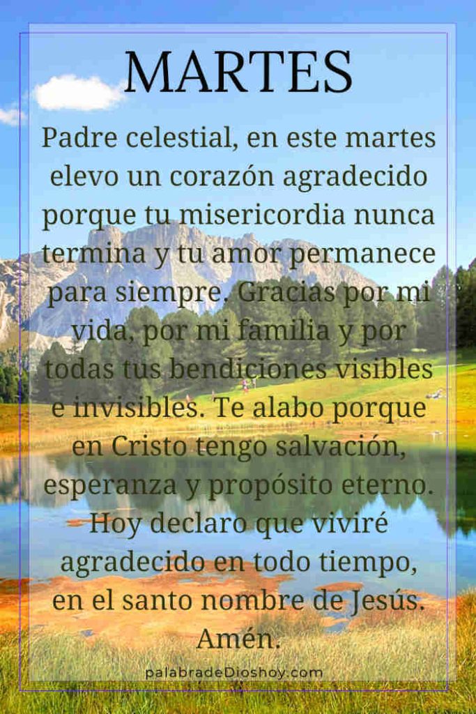 Oración de agradecimiento cristiana basada en Salmos 136:26 para el martes 19 de agosto de 2025