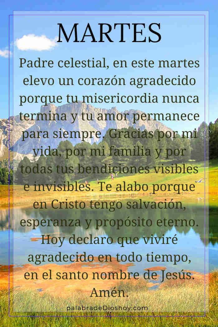 Oración del día de hoy martes 19 de agosto de 2025 1 Oración de agradecimiento cristiana basada en Salmos 136:26 para el martes 19 de agosto de 2025