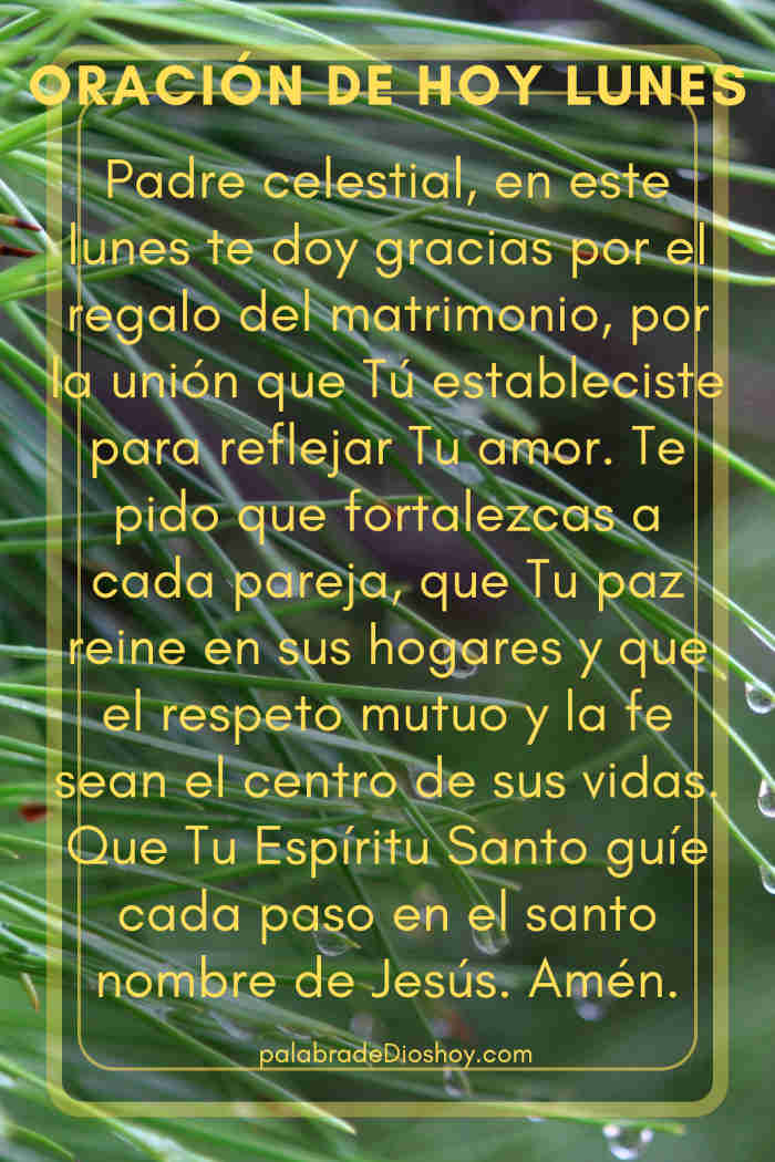 Oración del día de hoy lunes 25 de agosto de 2025 1 Oración cristiana sobre matrimonio para el lunes 25 de agosto de 2025 basada en Efesios 5:22