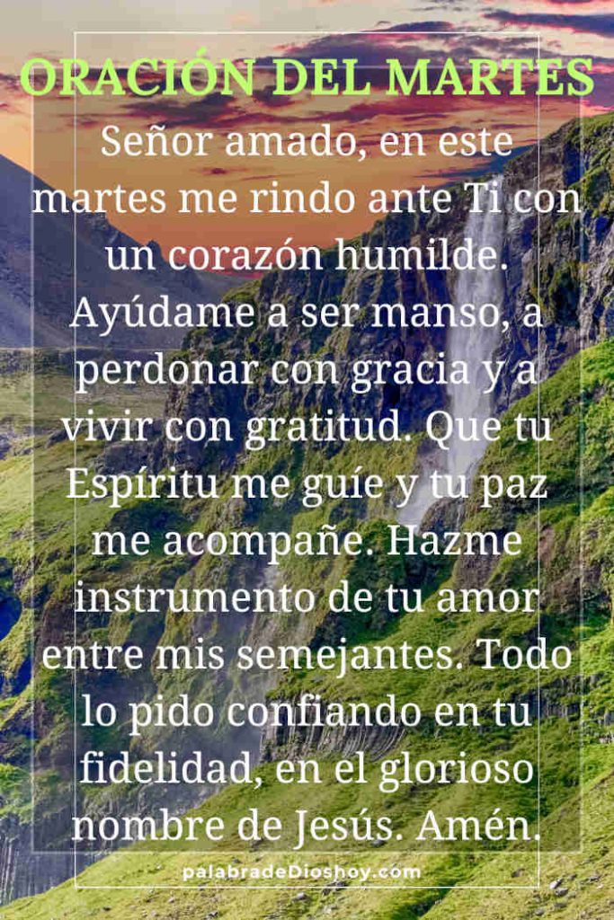 Oración cristiana inspiracional sobre la humildad basada en Mateo 5:5 para el martes 5 de agosto de 2025