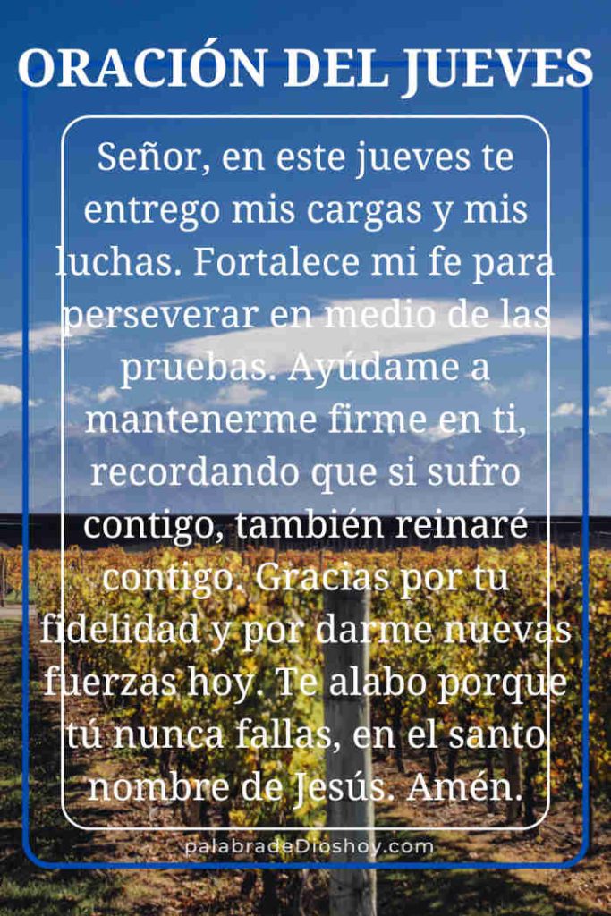 Oración inspiracional sobre la perseverancia en Cristo basada en 2 Timoteo 2:12 para el jueves 7 de agosto de 2025