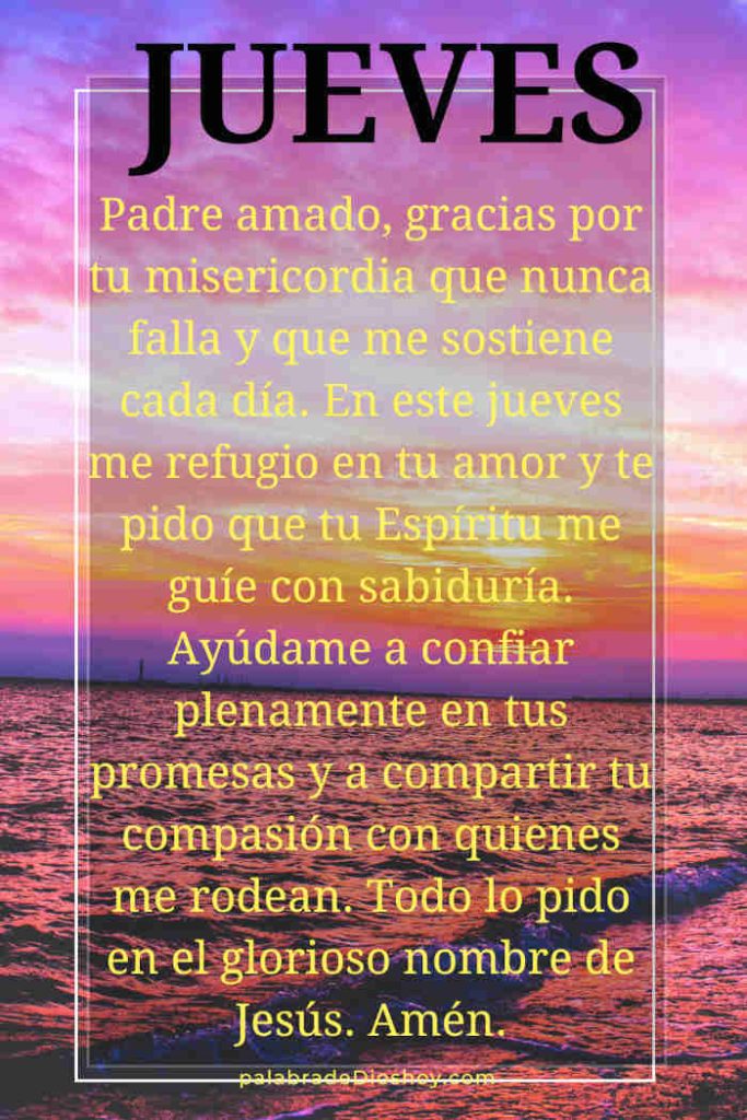 Oración cristiana sobre la misericordia de Dios para el jueves 18 de septiembre de 2025 basada en Lamentaciones 3:22