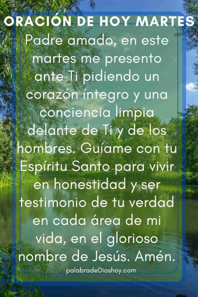 Oración cristiana de honestidad basada en Hechos 24:16 para el martes 2 de septiembre de 2025.