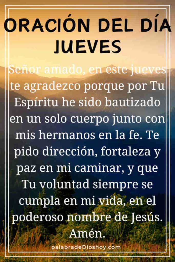 Oración cristiana sobre el bautismo inspirada en 1 Corintios 12:13 para el jueves 25 de septiembre de 2025
