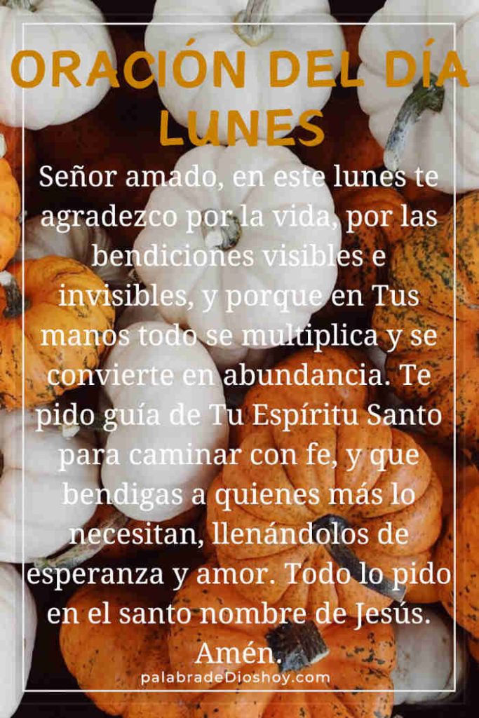 Oración cristiana de bendición para el lunes basada en Mateo 14:19