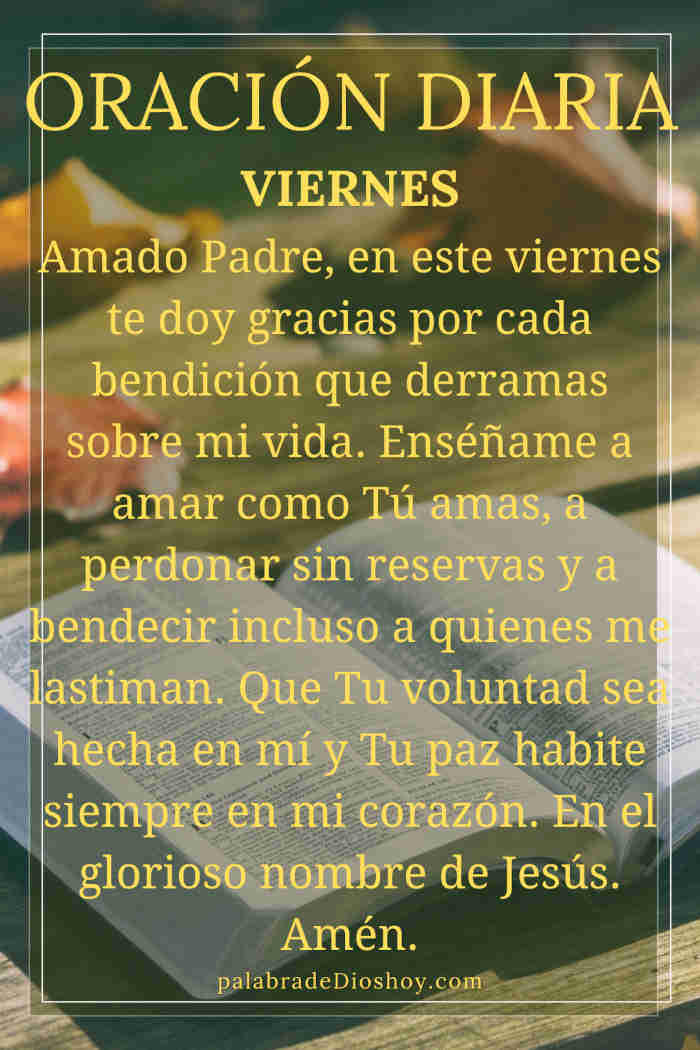 Oración diaria con versículo bíblico e imagen | oración del día (2025) 22 Oración cristiana sobre la bendición y el perdón inspirada en Lucas 6:27-28 para el viernes 17 de octubre de 2025.