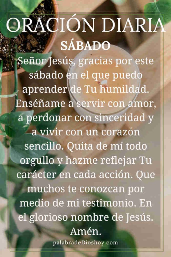 Oración cristiana sobre la humildad basada en Lucas 22:26 para el sábado 18 de octubre de 2025.