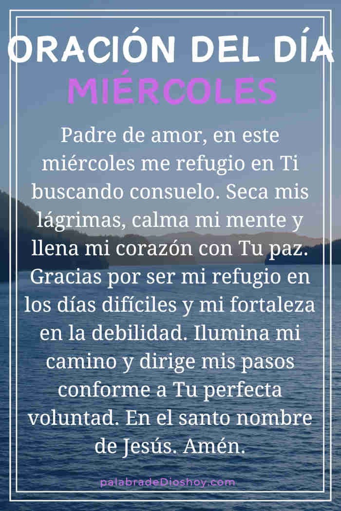 Oración del día de hoy miércoles 8 de octubre de 2025 1 Oración cristiana inspiracional de consuelo basada en Isaías 66:13 para el miércoles 8 de octubre de 2025.