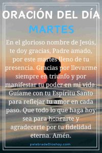 Oración del día de hoy martes 18 de noviembre de 2025