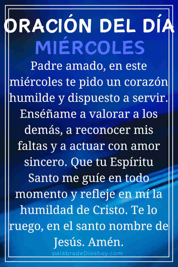 Oración cristiana de humildad para el miércoles 5 de noviembre de 2025 basada en Filipenses 2:3