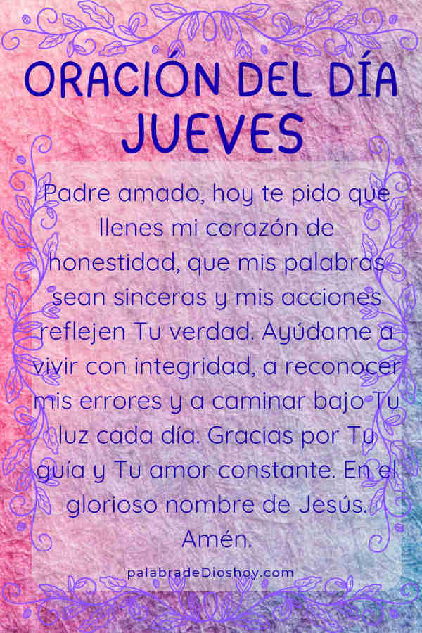 Oración cristiana sobre la honestidad para el jueves basada en Zacarías 8:16