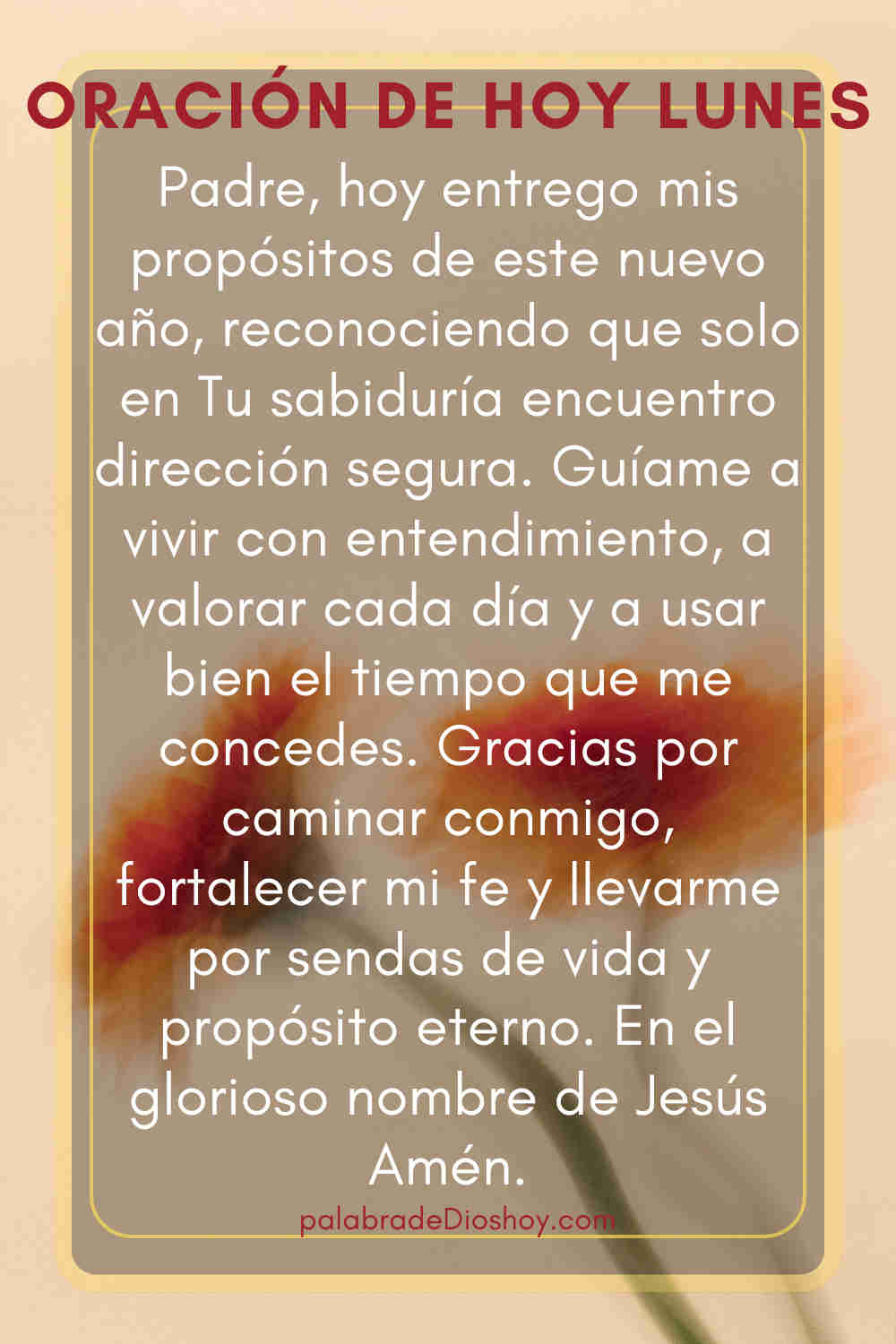 Oración cristiana sobre propósitos y sabiduría para el lunes 12 de enero de 2026