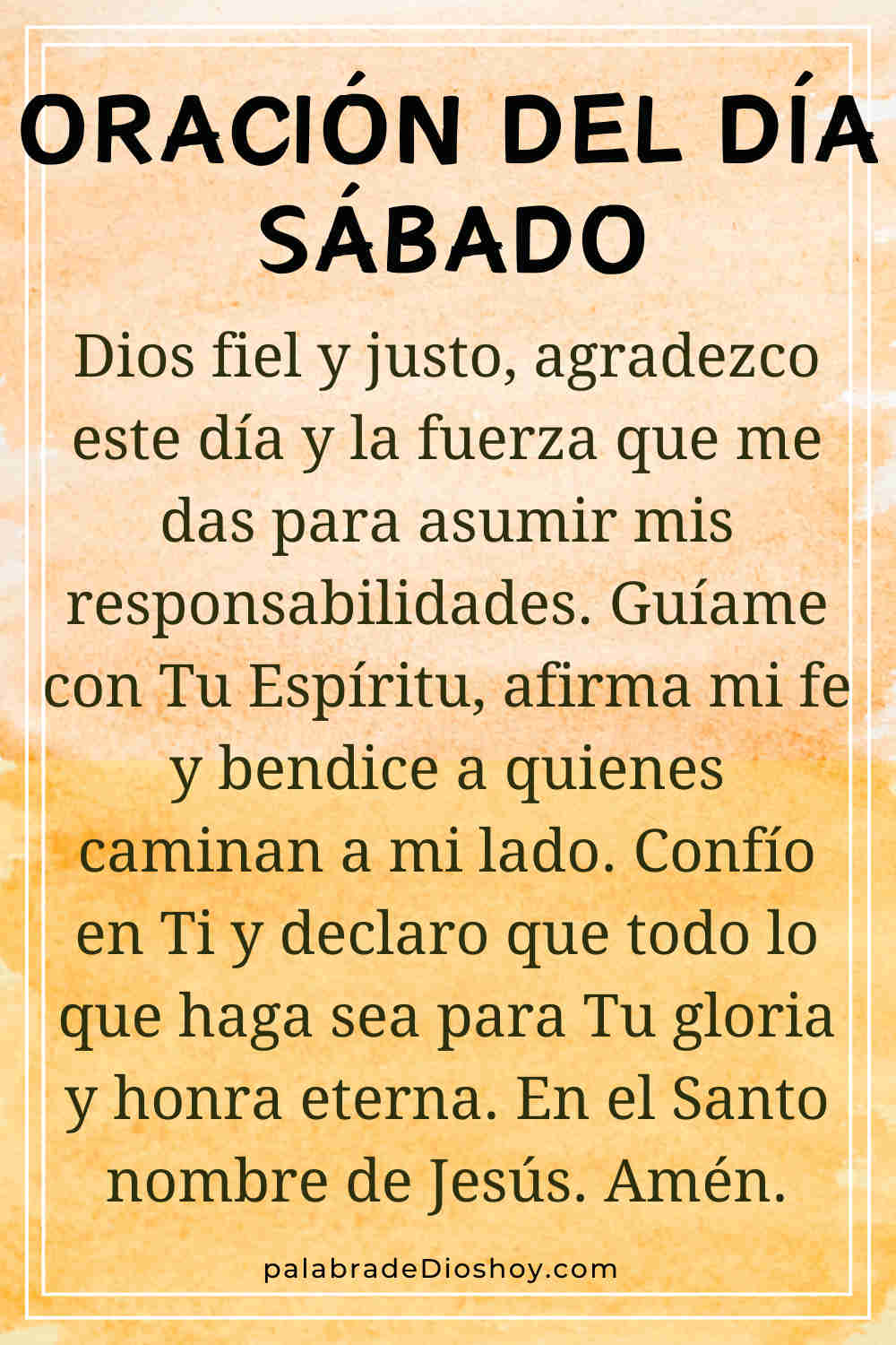 Oración cristiana sobre responsabilidad para el sábado 24 de enero de 2026 basada en Gálatas 6:4-5