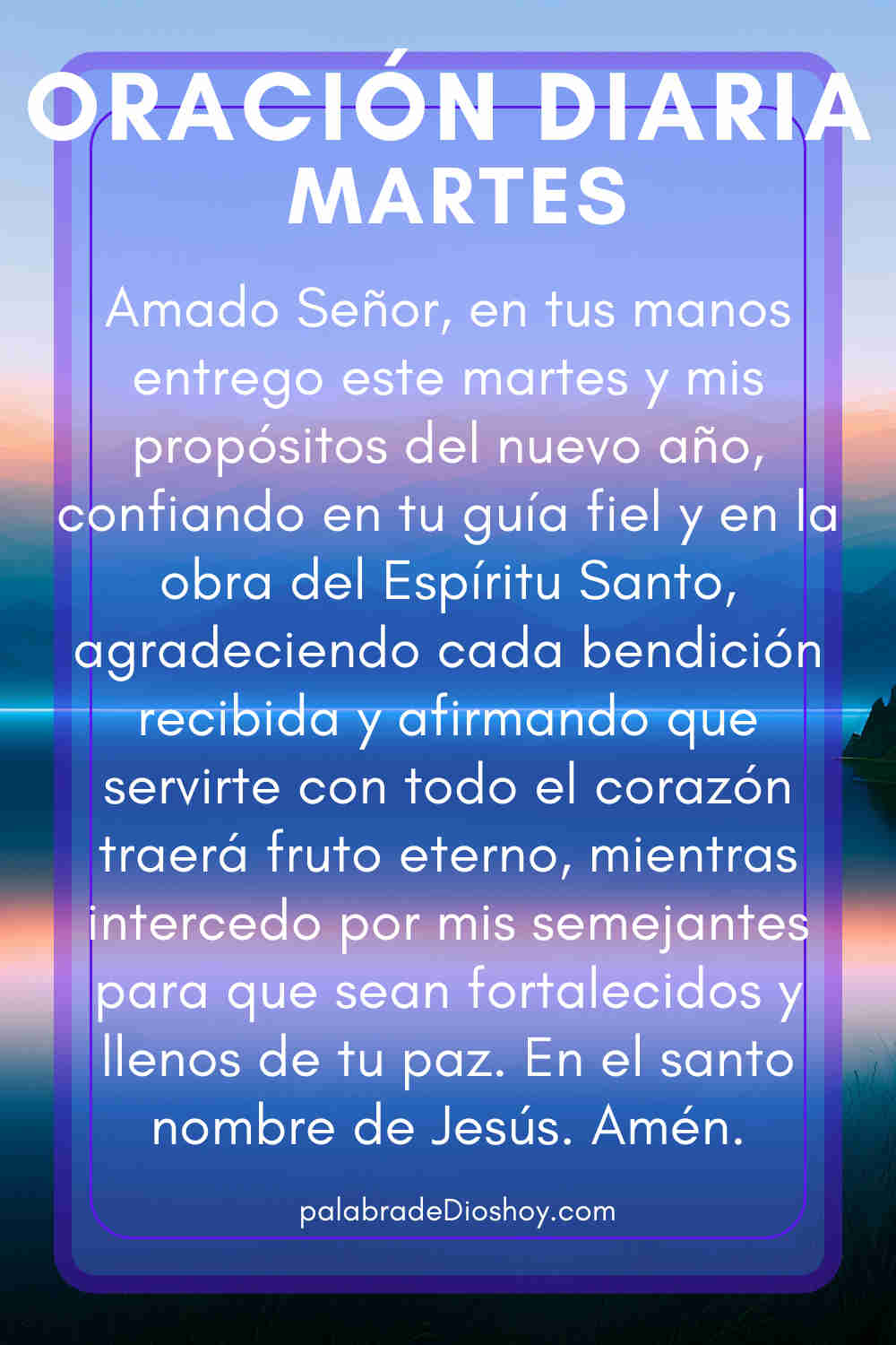 Oración del día de hoy martes 6 de enero de 2026 1 Oración cristiana del martes 6 de enero de 2026 basada en Colosenses 3:23-24 sobre servir a Dios