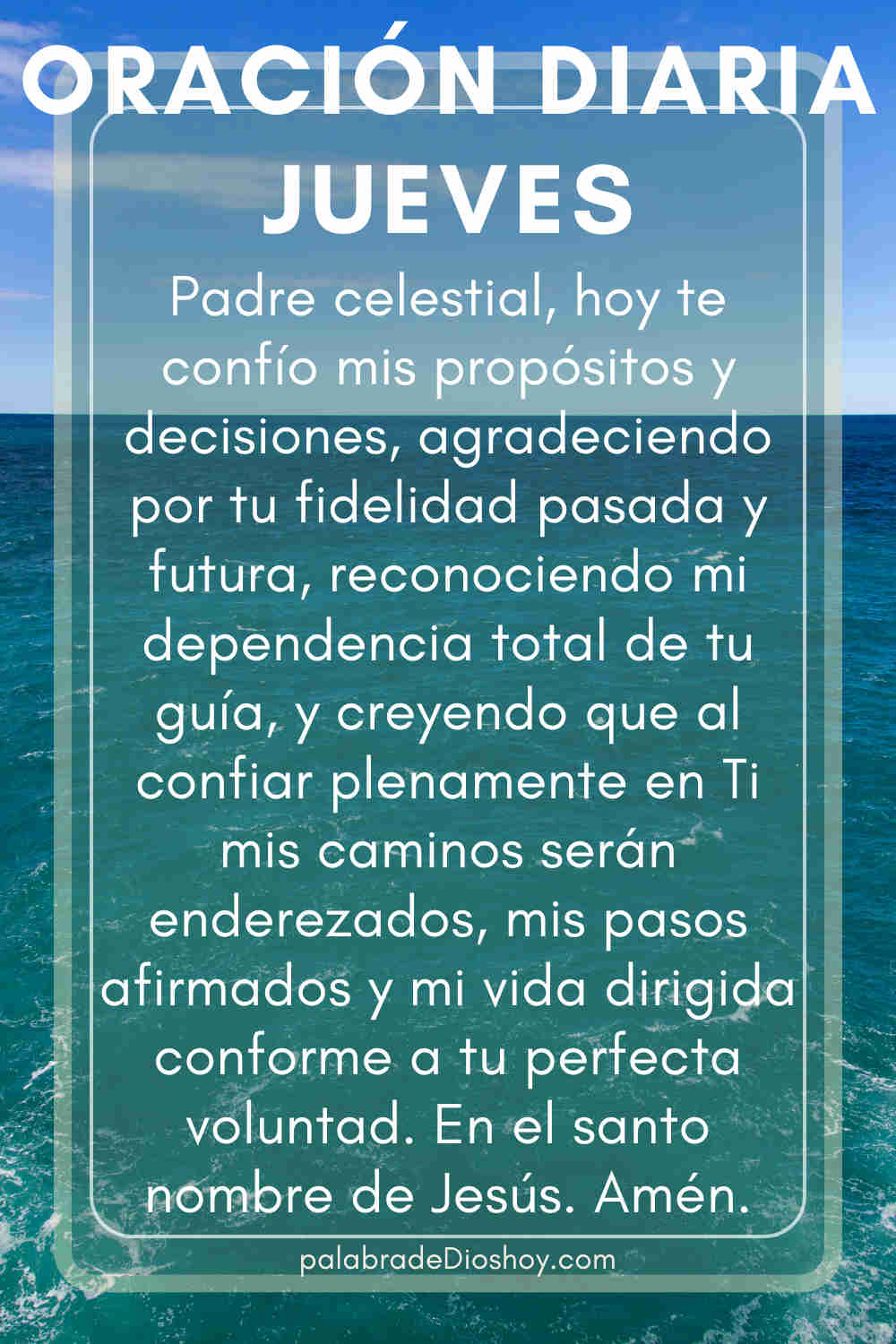Oración cristiana del jueves 8 de enero de 2026 basada en Proverbios 3:5-6 sobre confiar en Dios