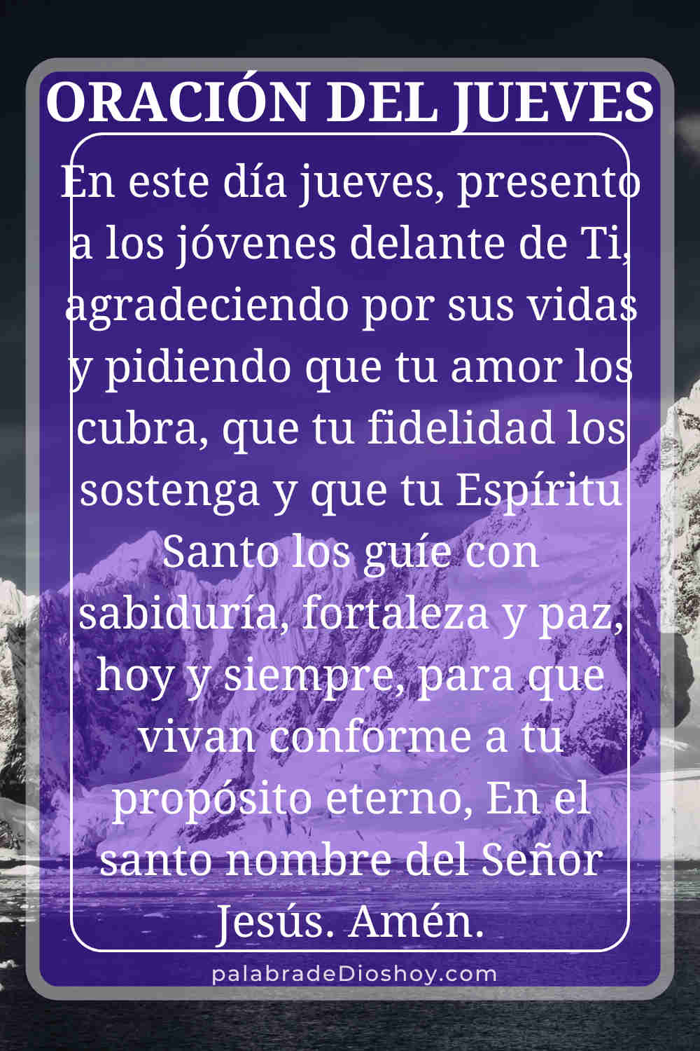 Oración del día de hoy jueves 12 de febrero de 2026 1 Oración cristiana por los jóvenes basada en Salmos 71:5 para el jueves 12 de febrero de 2026
