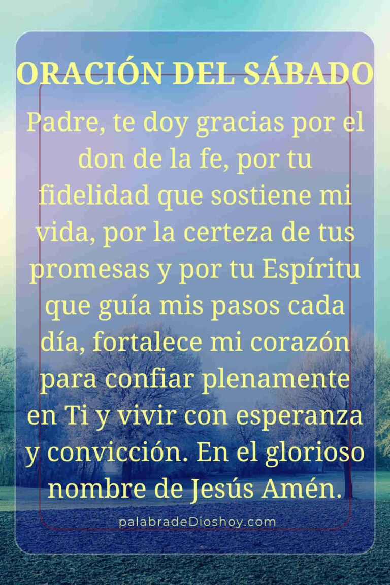 Oración cristiana sobre la fe basada en Hebreos 11:1 para el sábado 14 de febrero de 2026