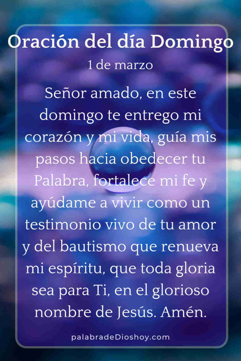 Oración cristiana sobre el bautismo y vida nueva para el domingo 29 de febrero de 2026 basada en Lucas 3:3