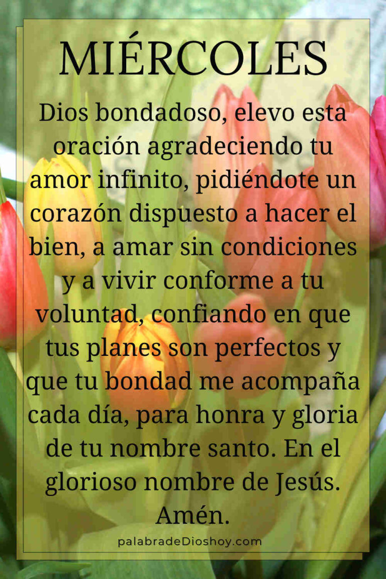 Oración cristiana sobre la bondad de Dios basada en Lucas 6:35 para el miércoles