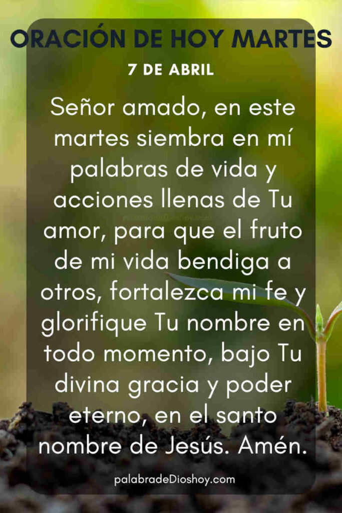 Oración cristiana sobre los frutos del espíritu para el martes basada en Proverbios 12:14