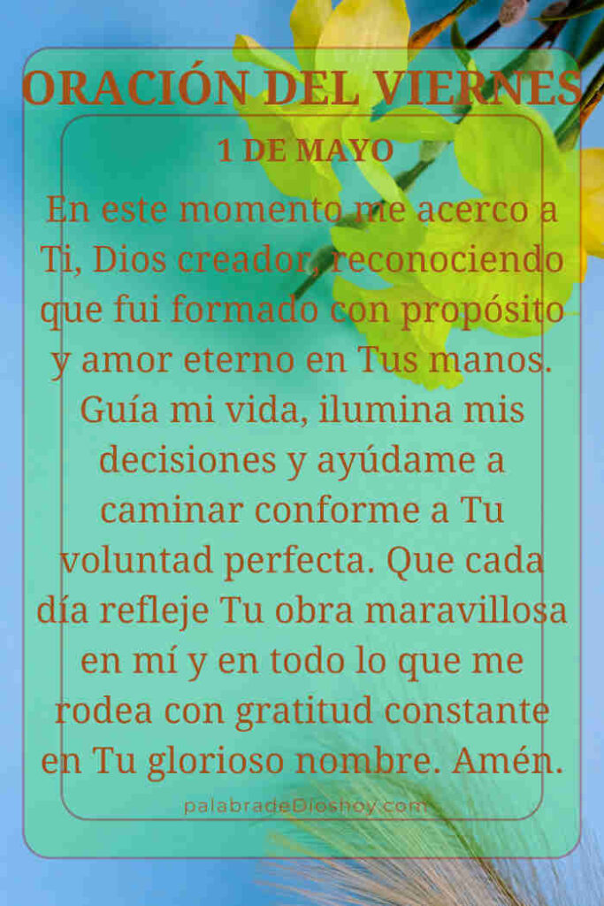 Oración cristiana sobre la creación y el propósito de Dios