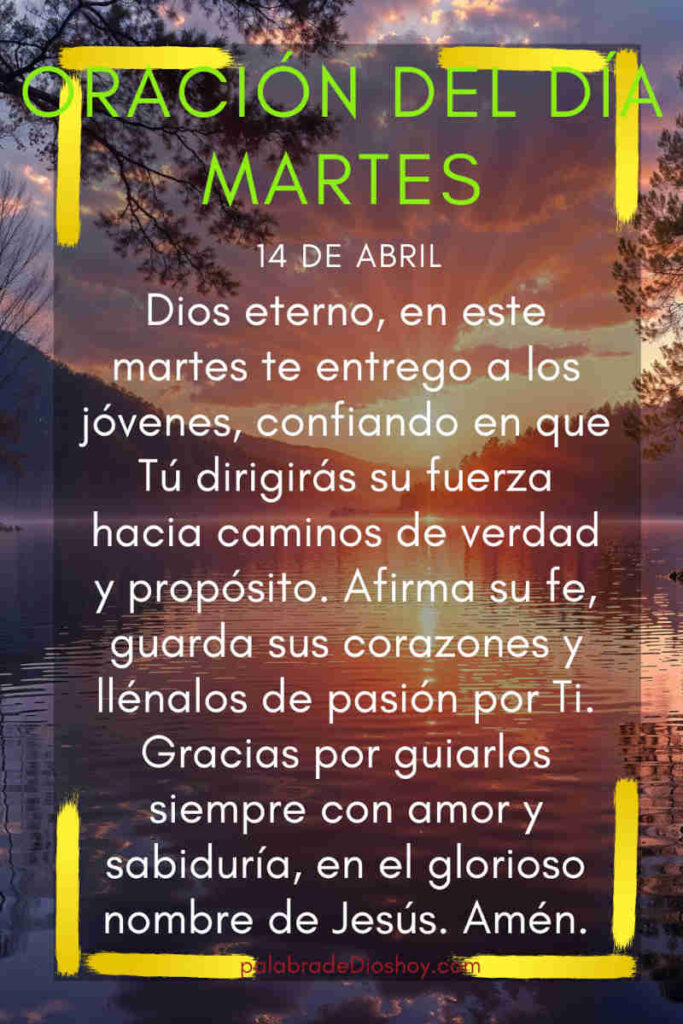 Oración cristiana por los jóvenes basada en Proverbios 20:29 para el martes