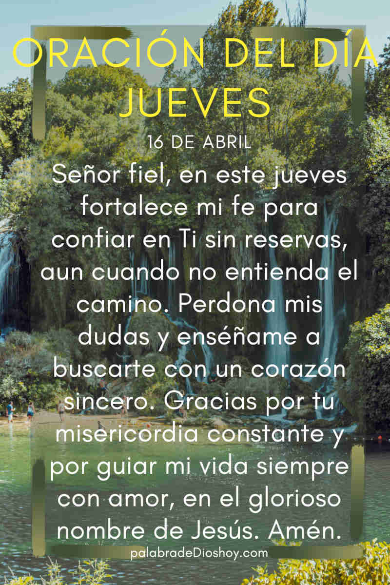 Oración cristiana sobre la fe basada en Hebreos 11:6 para el jueves