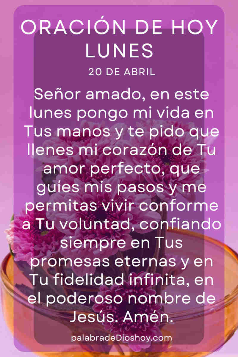 Oración cristiana de amor para el lunes basada en 1 Corintios 2:9.