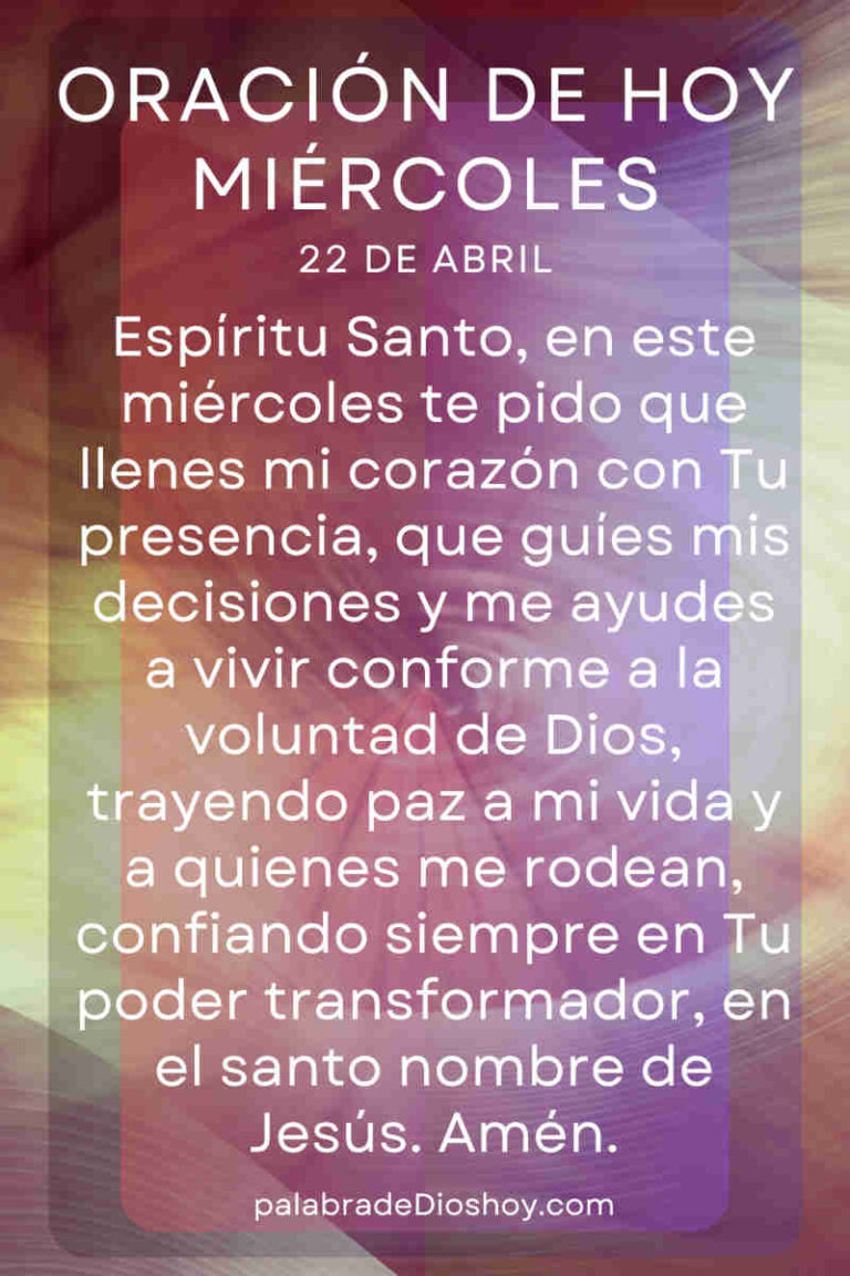 Oración cristiana al Espíritu Santo para el miércoles basada en Juan 1:33.