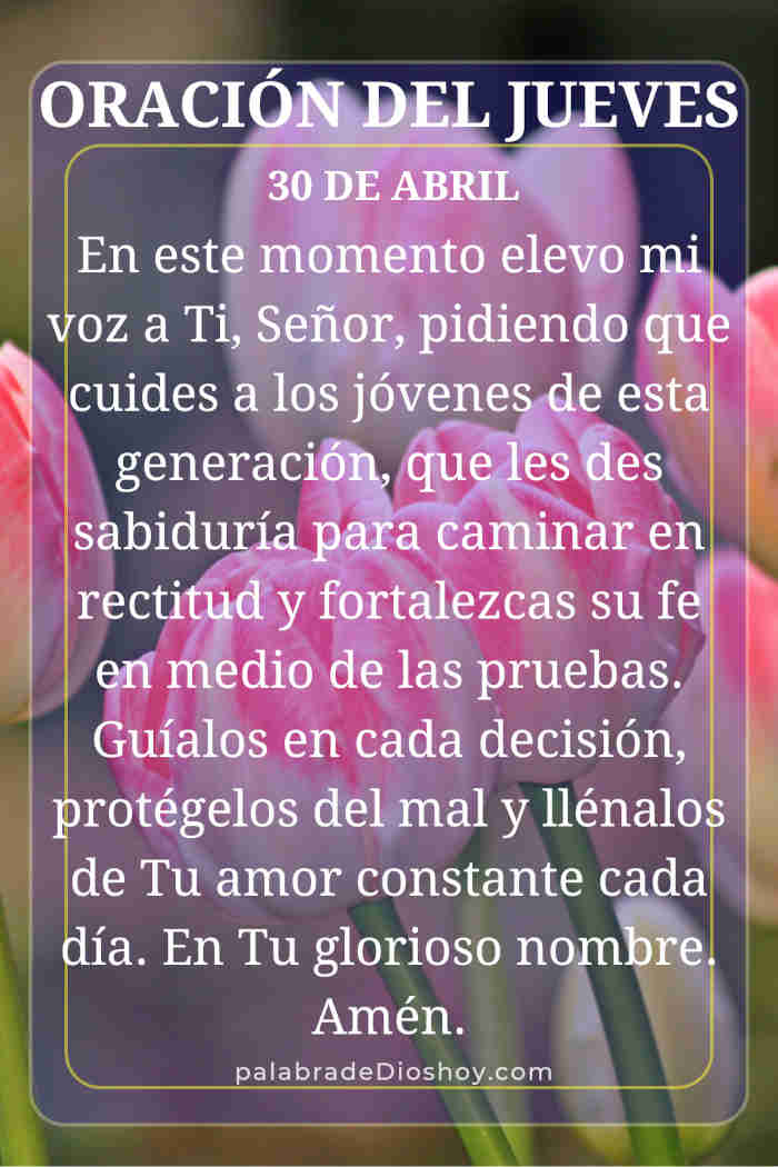 Oración cristiana por los jóvenes y su guía espiritual