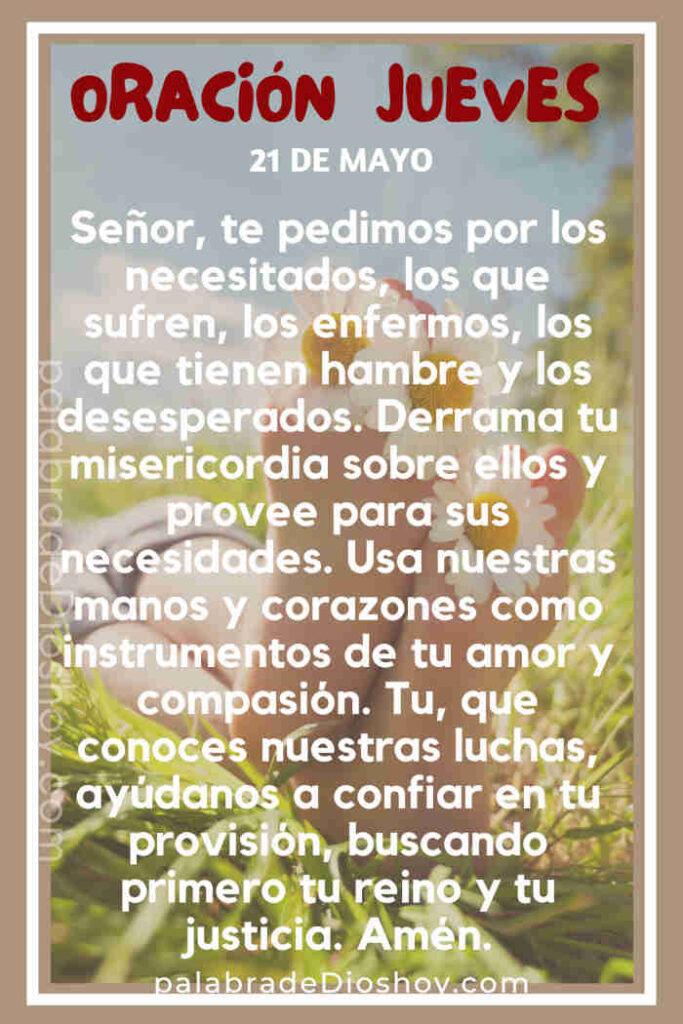 Oración del día de hoy jueves 21 de mayo de 2026 1 Oración cristiana sobre el ayuno y la búsqueda de Dios basada en Jueces 20:26 para el jueves 21 de mayo de 2026.