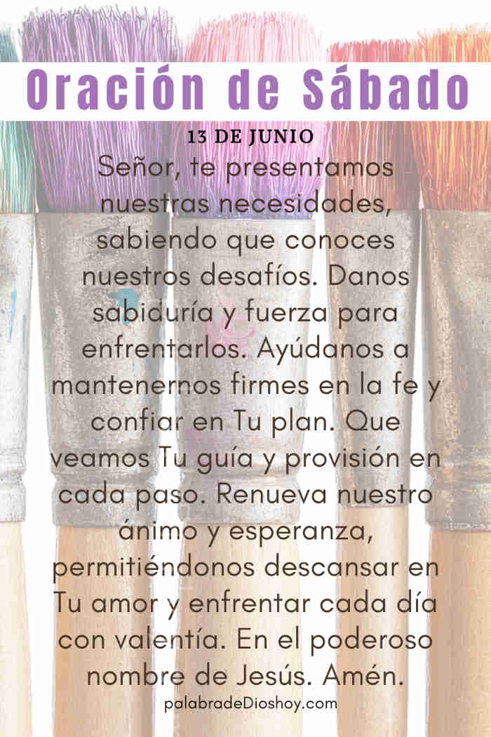 Oración cristiana de ánimo basada en Salmos 31:24 para el sábado 13 de junio.