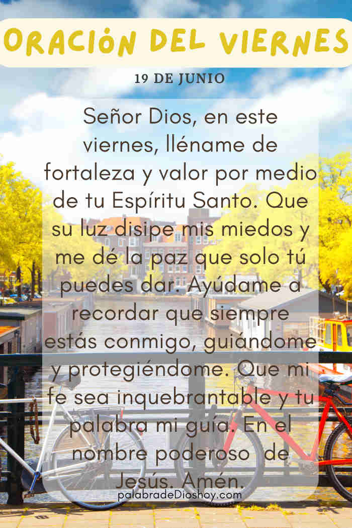 Oración cristiana de valor y confianza basada en Éxodo 14:13 para el viernes 19 de junio.