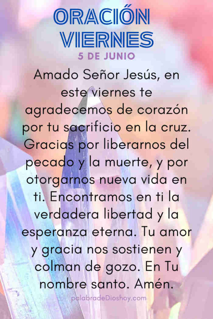 Oración del día viernes 5 de junio sobre la libertad basada en 2 Corintios 3:17