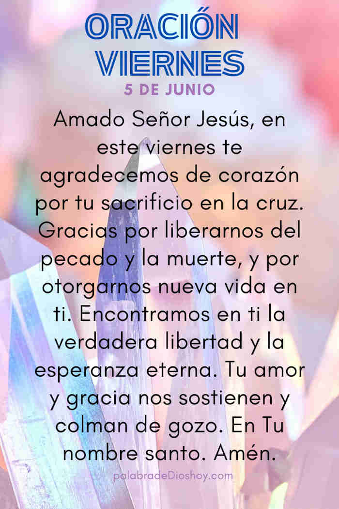 Oración del día viernes 5 de junio sobre la libertad basada en 2 Corintios 3:17