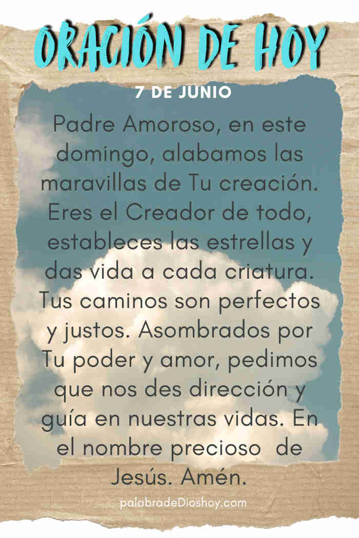 Oración del día domingo 7 de junio sobre el amor de Dios basada en 1 Juan 4:10