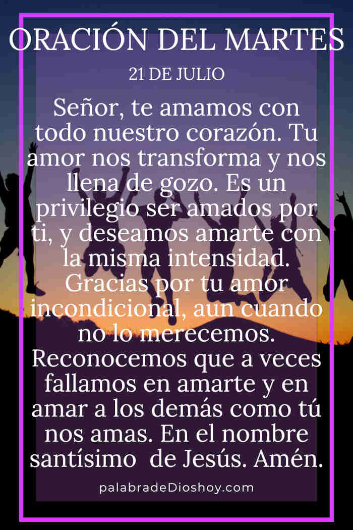 Versículo de 1 Juan 4:17 que enseña el amor perfecto de Dios y la confianza que produce en los creyentes este martes 21 de julio.