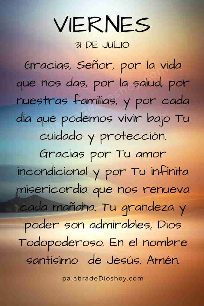 Versículo sobre el agradecimiento a Dios basado en Lucas 17:15-16 para el viernes 31 de julio.