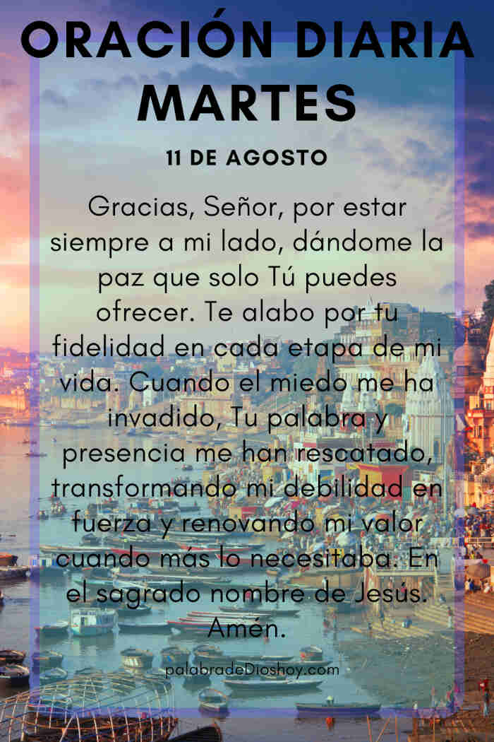 Reflexión cristiana sobre el valor y la confianza en Dios basada en Deuteronomio 31:6 para el martes 11 de agosto.