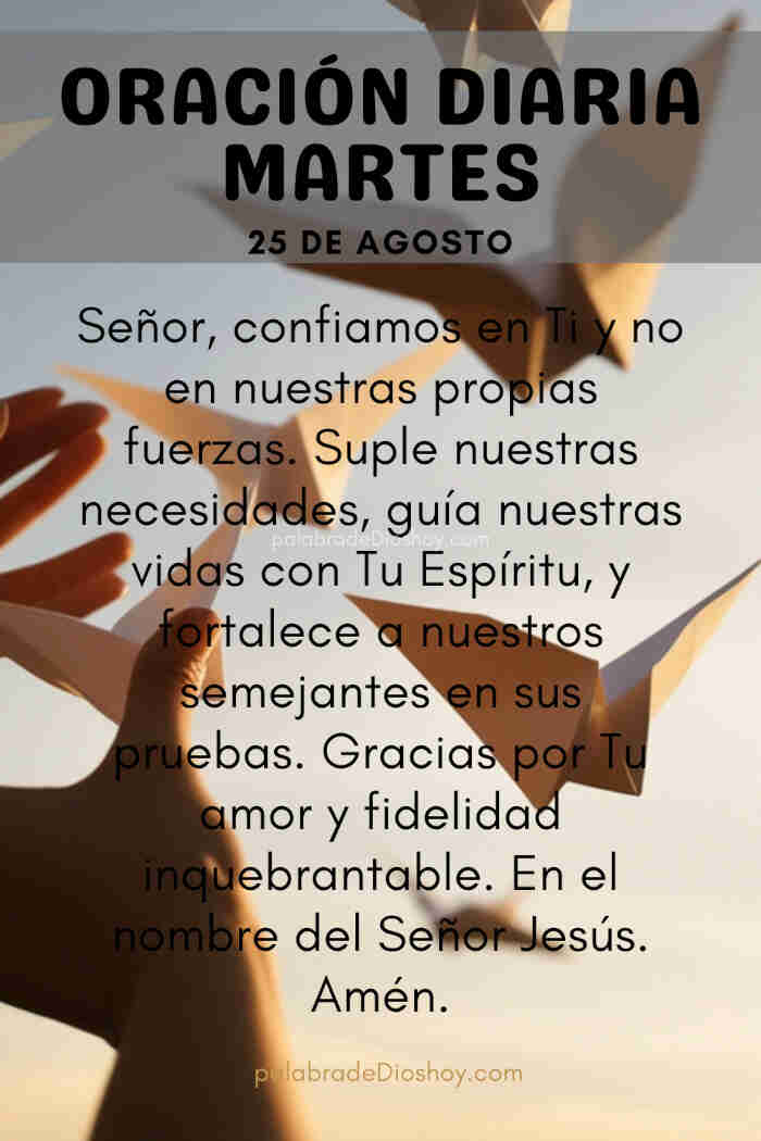 Oración del martes para confiar en Dios basada en Salmos 20:7