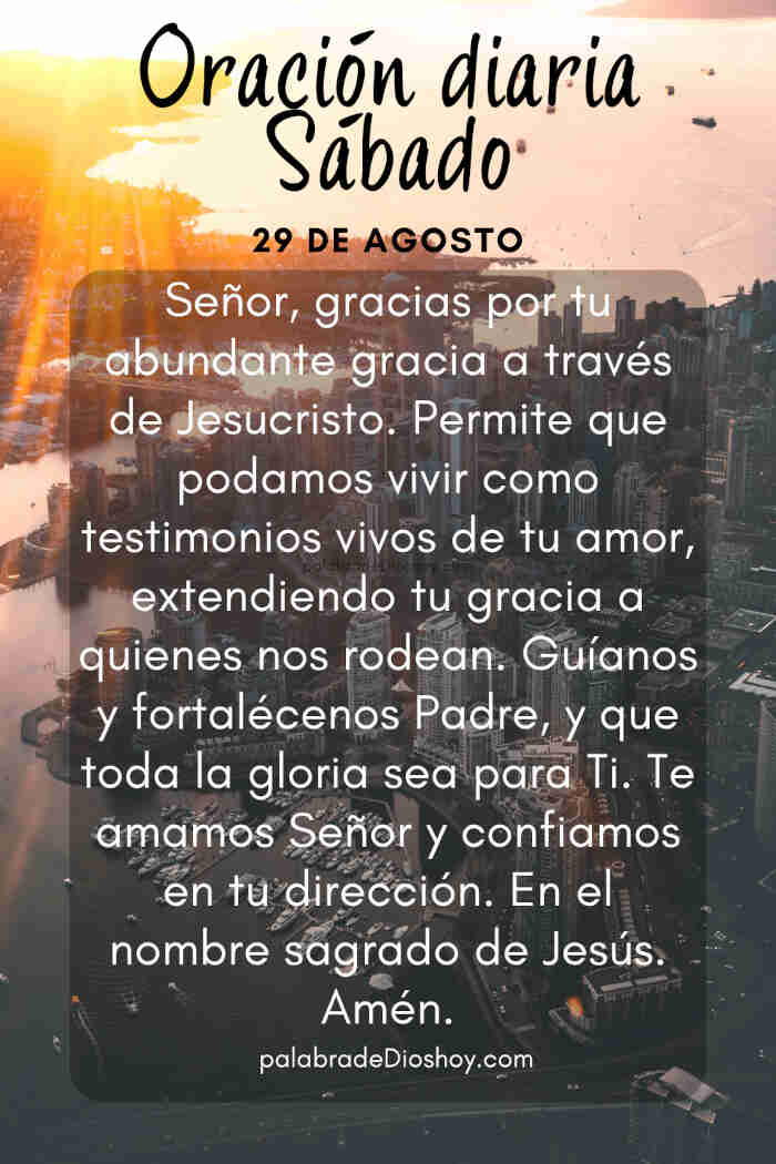 Oración del sábado sobre la gracia de Dios basada en Romanos 5:17