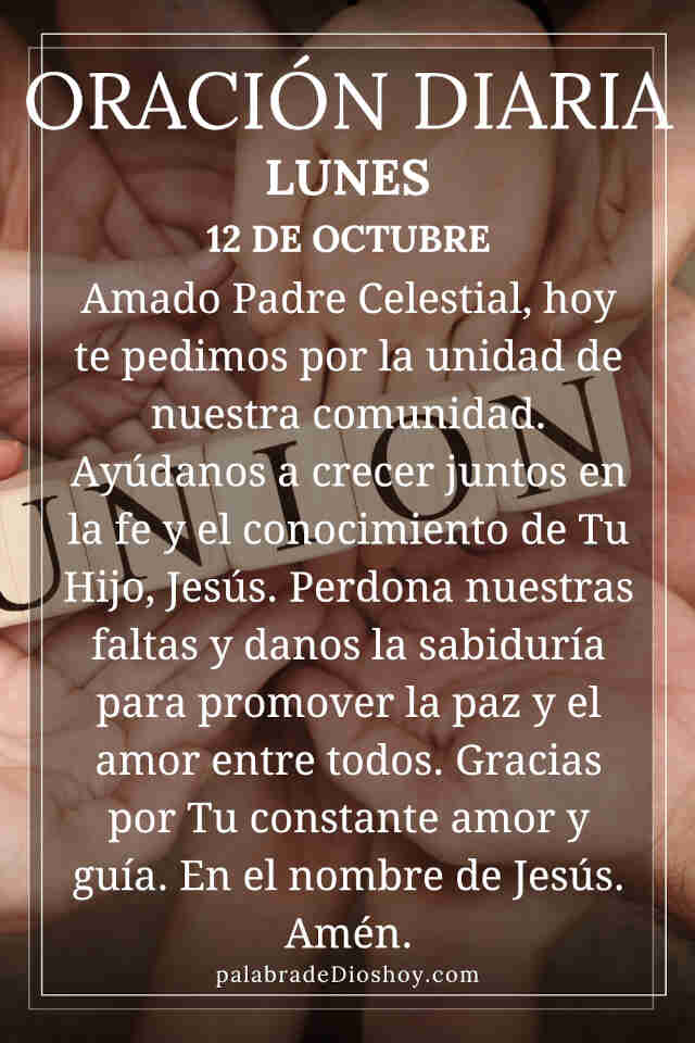 Oración del día de hoy lunes 12 de octubre