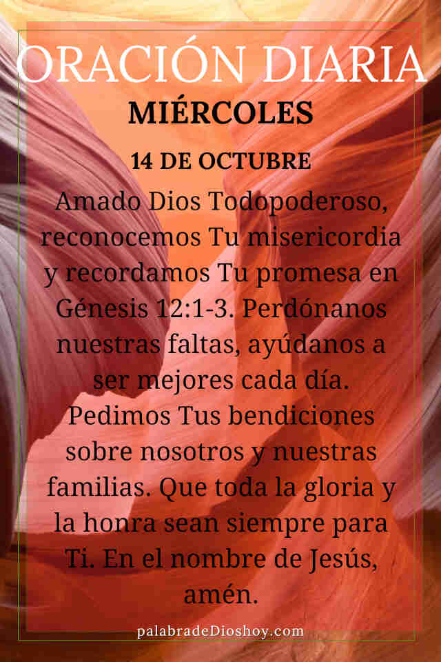 Oración del día de hoy miércoles 14 de octubre