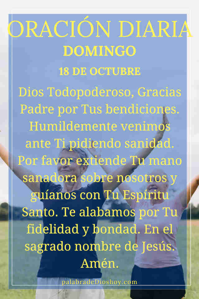 Oración del día de hoy domingo 18 de octubre